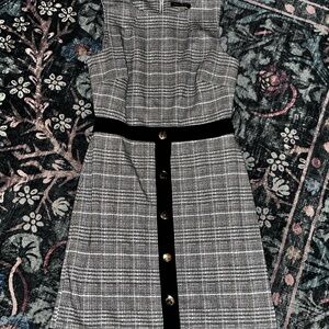 Tommy Hilfiger Black and White Plaid jumper Dress size 2